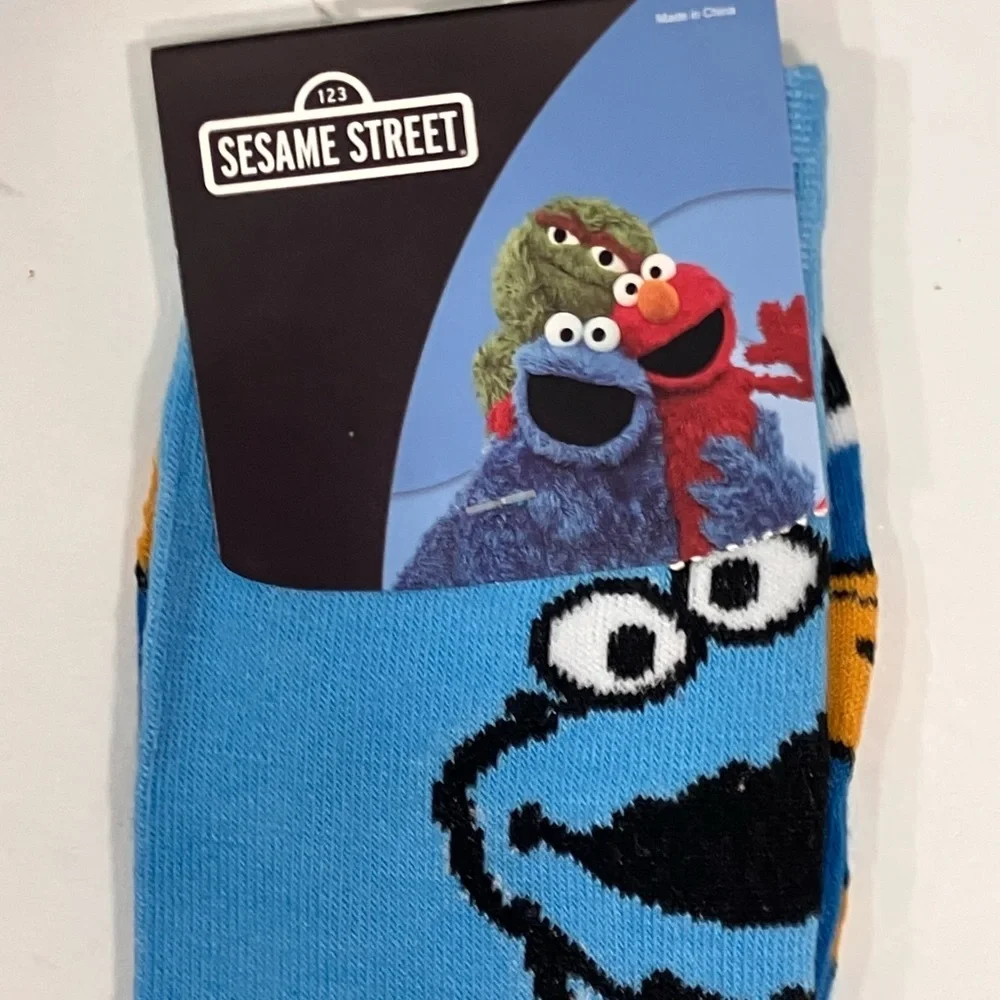 Sesame Street Blue and Yellow Casual Socks